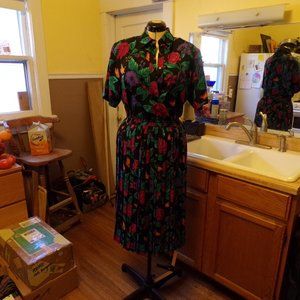 Alfred Dunner floral unlined 2-piece skirt suit